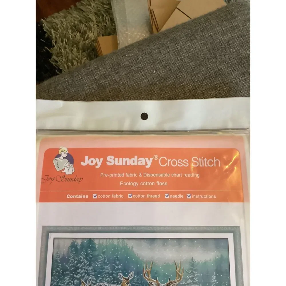 Joy Sunday Stamped Cross Stitch Kit